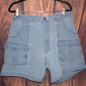 Hook & Tackle Denim Cargo Shorts Inner Pocket Utility Fishing Dad Size 42